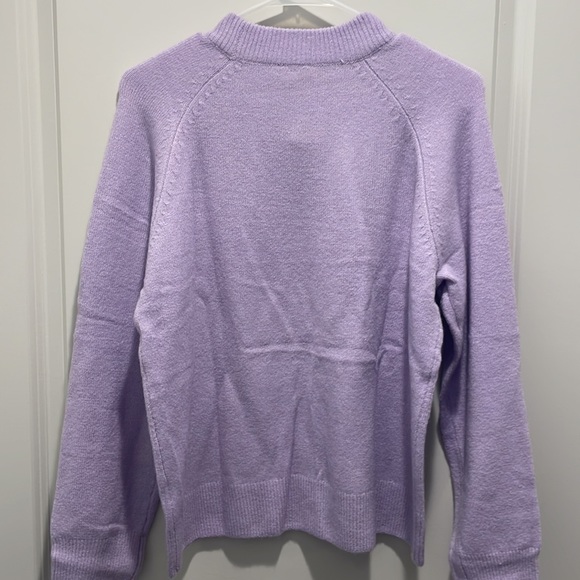 NWT Vince Camuto Mock Neck Sweater Azalea Purple - Picture 2 of 4